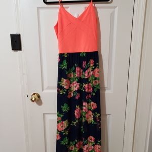 Royal T. Floral V-Neck Maxi Dress